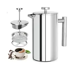 EVERSO - Cafetera De Prensa Francesa 800ml De Acero Inoxidable