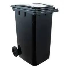 REYPLAST - Basurero Contenedor Industrial 240 Litros Cuerpo Gris Tapa Verde Marca