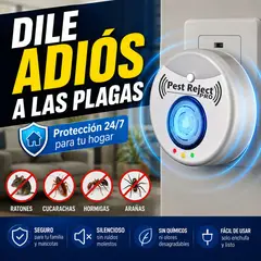 MOVI - SHIELDHOME™ Repelente Ultrasónico Contra Insectos y Roedores - Protección Continua para el hogar Pest Reject Pro