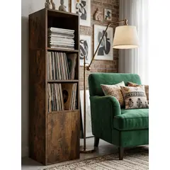 GENERICO - Mueble Esquinero Organizador con Puerta y Cajón Estilo Minimalista 39.8x39.8x152cm MDP
