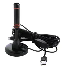 GENERICO - Antena Tv Digital Hd Amplificador señal Abierta Interior Exterior Negro