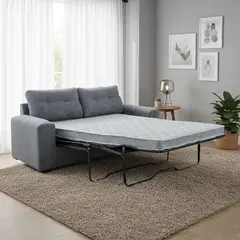 MONS - Sofá Cama 3 Cuerpos Mónaco Gris Medio