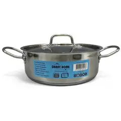 GENERICO - Olla De Acero Inoxidable Con Tapa (20 × 7.0 cm)