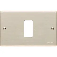 BTICINO - Placa 1 Puesto Aluminio Oxidal C-Tornillo Magic