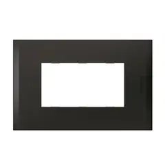 BTICINO - Placa 3 Puestos Black Con Soporte Nobile