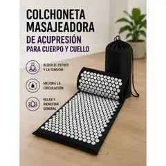 MOVI - Colchoneta Masajeadora de Acupresión para Espalda, Cuello y Relajación Muscular + COJIN