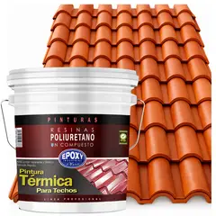 EPOXY - PINTURA TERMNICA TECHOS EVITA CONDENSACIÓN - AISLANTE Y ANTI CALOR - TINETA 4G - TERRACOTA CLARO