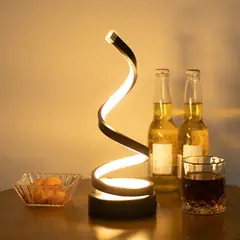 TATEE - Lámpara De Escritorio LED Lámpara Con Forma De Serpiente Luz Tricolor negro