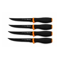 MARMICOC - Set de 4 cuchillos para carne Black 11 cm