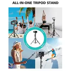 IRM - Trípode De Teléfono Desmontable Y Extensible Selfi Bluetooth