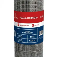 GENERICO - Malla harnero n° 8 rollo 0.6x1.5mt CERRAM