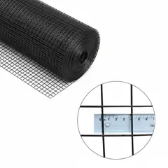 GENERICO - Malla Soldada Galvanizada 1mtx10mt 38mmx2.11mm Negro Cerram