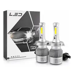 GENERICO - Kit Luces Led H4 6000k Luz Blanca Altas Bajas Auto Moto