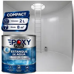 EPOXY - KIT PINTURA Epóxica ESTANQUE DE AGUA A+B - SIN OLOR - COMPACT 2L - GRIS BLANCO