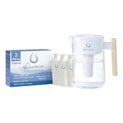 ACUAIA - Jarra Filtradora 2,4l Bled + Pack 3 Filtros Blanco