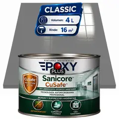 EPOXY - Pintura Epóxica Hospitalaria Sanicore -MUROS Y PISOS - CLASSIC 4L - BLANCO PERLA OSCURO