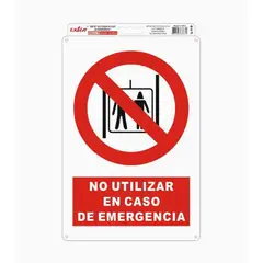GENERICO - Señalética No Utilizar En Caso De Emergencia Letrero 20x30cm