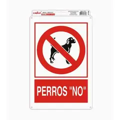 GENERICO - Señalética Perros No Letrero Prohibición Mascotas 20x30cm