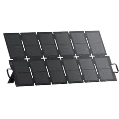 BLUETTI - Panel Solar 220W Cargador Solar Plegable con Soportes Ajustables para Autocaravanas y Acampadas
