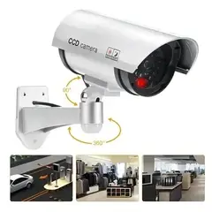 GENERICO - Cámara De Seguridad Falsa Exterior Con Luz Led Vigilancia