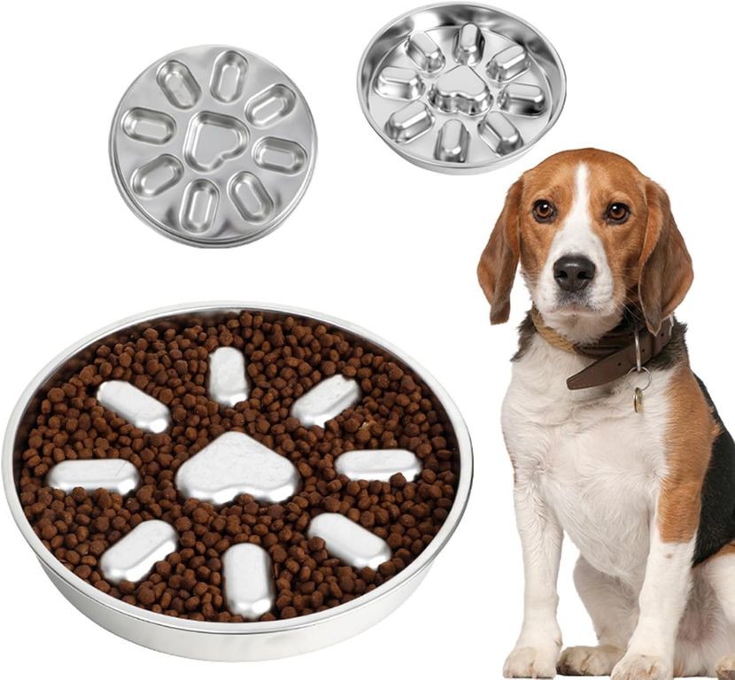 Plato Anti Ansiedad Come Lento Acero Para Perros Mascotas a $12.990