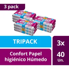 CONFORT - Pack 9 unidades Papel Higienico Humedo