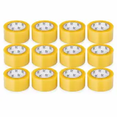 FLASHNOTE - Cinta Adhesiva Transparente Bysupply Para Embalaje, Pack De 12 Unidades De 4.5 Cm X 100 M