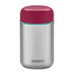 TRAMONTINA - Termo Para Comida 400ml Rojo Acero Inoxidable