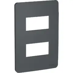 SCHNEIDER - Placa 2 Puestos Stellar Black Orion