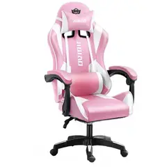 TODODESCUENTO - Silla Gamer Jiquiao Rosada/Blanca
