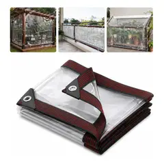 GENERICO - Lona Transparente Impermeable 3x4mts con Ojales, Lona Multiusos Transparente