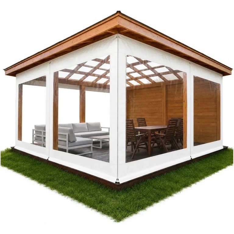 5x2.3mts Cortina Para Terraza Exterior PVC Cortina Transparente Plastico Exterior Prueba Impermeable