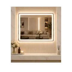 GENERICO - Espejo LED Rectangular Sin Marco 80x60 cm
