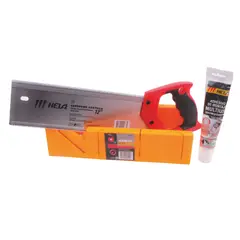 HELA - Kit de Carpintería y Molduras Serrucho + Caja Ingletes Kress + Adhesivo