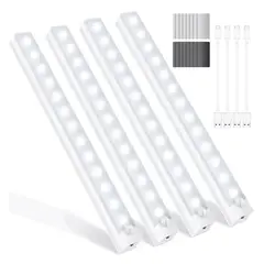 GENERICO - Lamparas De Pared Inteligentes Interior Led Con Sensor,30cm Estructura Blanco