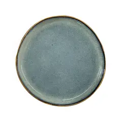IMAHE - Set De 6 Plato Redondo Ceramica 26 Cm Azul Grafito Línea Rustica