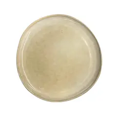 IMAHE - Set De 6 Plato Redondo Ceramica 26.5 Cm Arena Línea Rustica