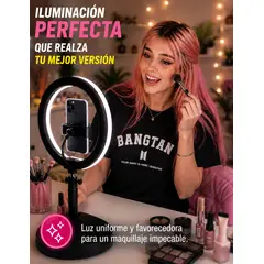 MOVI - Aro de Luz LED Portátil G2 Base Redonda Con Soporte para Celular