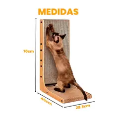 ESHOPANGIE - Rascador Vertical Para Gatos En Forma De L Carton Corrugado
