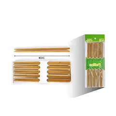 GENERICO - Palillos Chinos De Madera 5 Pares (24 cm) – Elegancia y Tradición