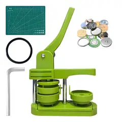 GENERICO - Maquina De Chapitas Prensa Matriz De 58mm Verde + Arandel
