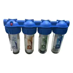 GENERICO - Filtro Purificador De Agua Para Pozos 4 Etapas Color Azul