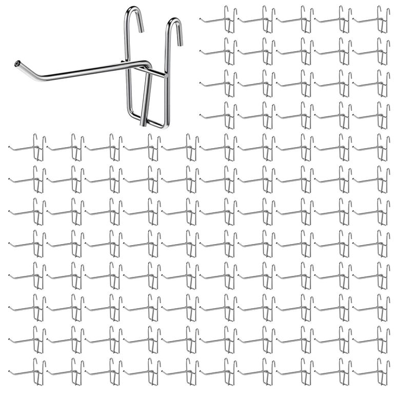 100pcs Ganchos Metal Para Exhibir Reja Para Panel Rejilla Para Garaje Tienda Almacenamiento