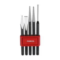 FORCE - Juego de Cinceles y Botadores Punto - 5 piezas