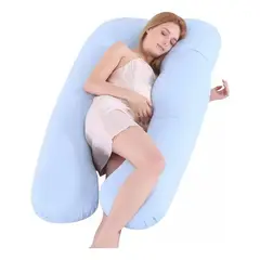 GENERICO - Cojín Almohada Maternal en U con Funda Extra Suave