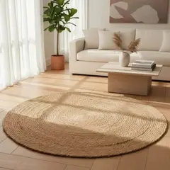 GENERICO - Alfombra De Fibra Natural 120 Cm 1.2 M Liso Marrón Claro