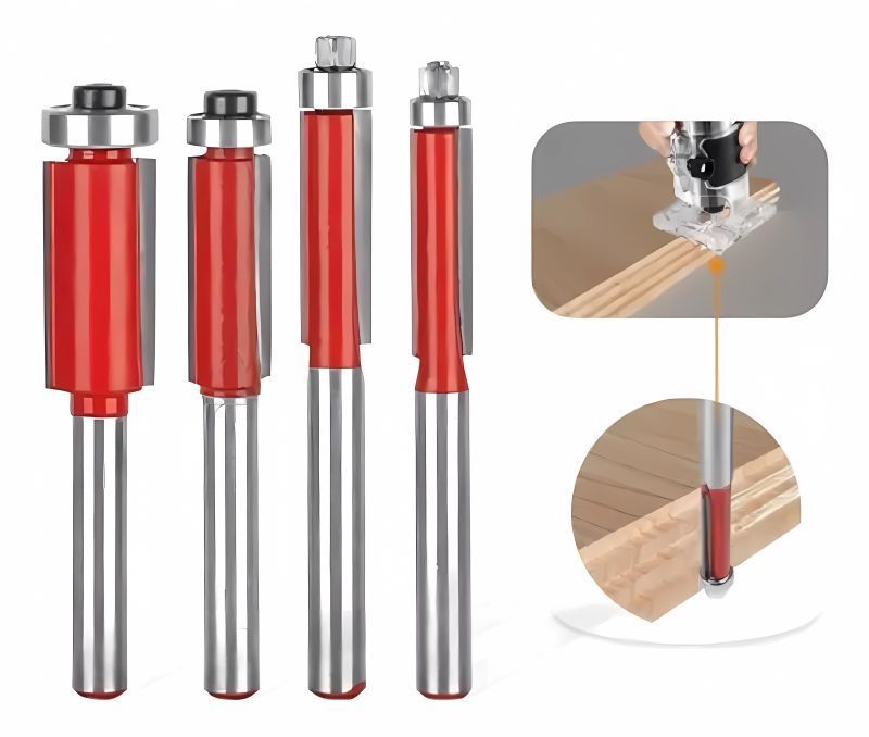 4 × Fresa Madera Copiadora Dif Medidas Bástago 14