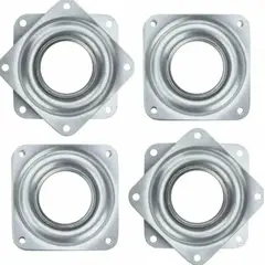 KUANGYE - Pack 4 Base Giratoria Cuadrada 94x94mm Rodamiento De Bolas