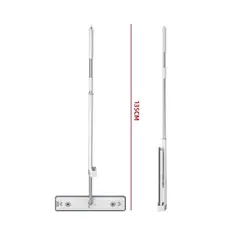 GENERICO - Limpiador de Pisos Industrial XL - Cabezal de 45.5 cm Mango de Acero Inoxidable 148.5cm - 1 Unidad