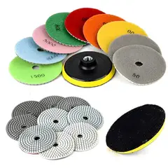 GENERICO - Set de 16Pcs Disco Flexible Diamantado para Pulir Mármol Granito otros